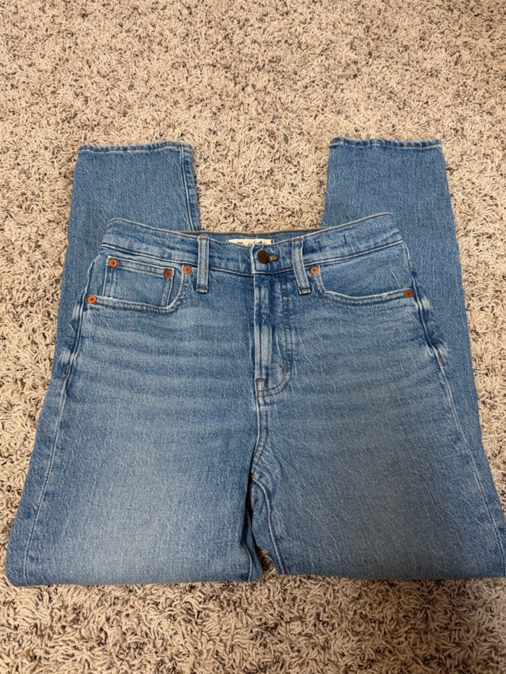Madewell The Perfect Vintage Jean Light Blue Straight Leg Denim Jeans - Size 26